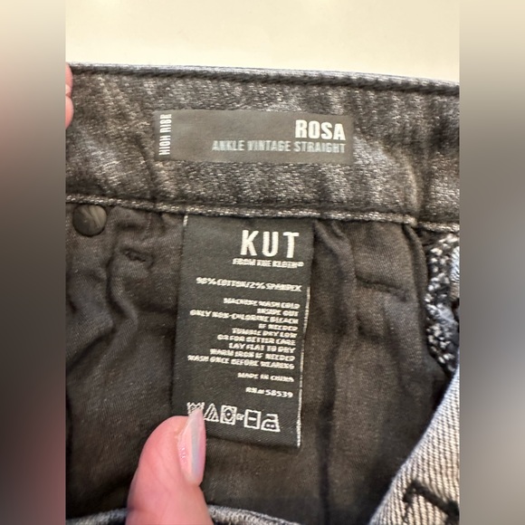 KUT from the Kloth Rosa High Rise Ankle Vintage Straight Jeans Size 4L - EUC - Picture 6 of 6